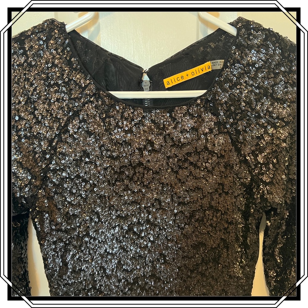 Alice and Olivia Nika Sequin Dress (EUC) - Picture 7 of 10